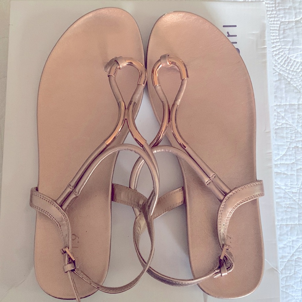 Apt 9 rose gold open sandals